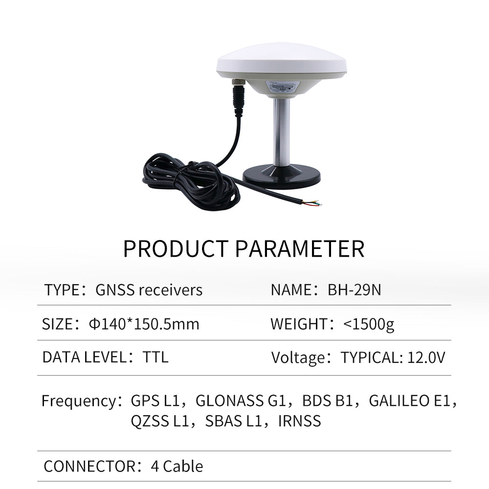 Beitian's new GPS mushroom head receiver GNSS Beidou various serial port built-in module antenna BF-29D Beitian's new GPS mushroom head receiver GNSS Beidou various serial port built-in module antenna BF-29D